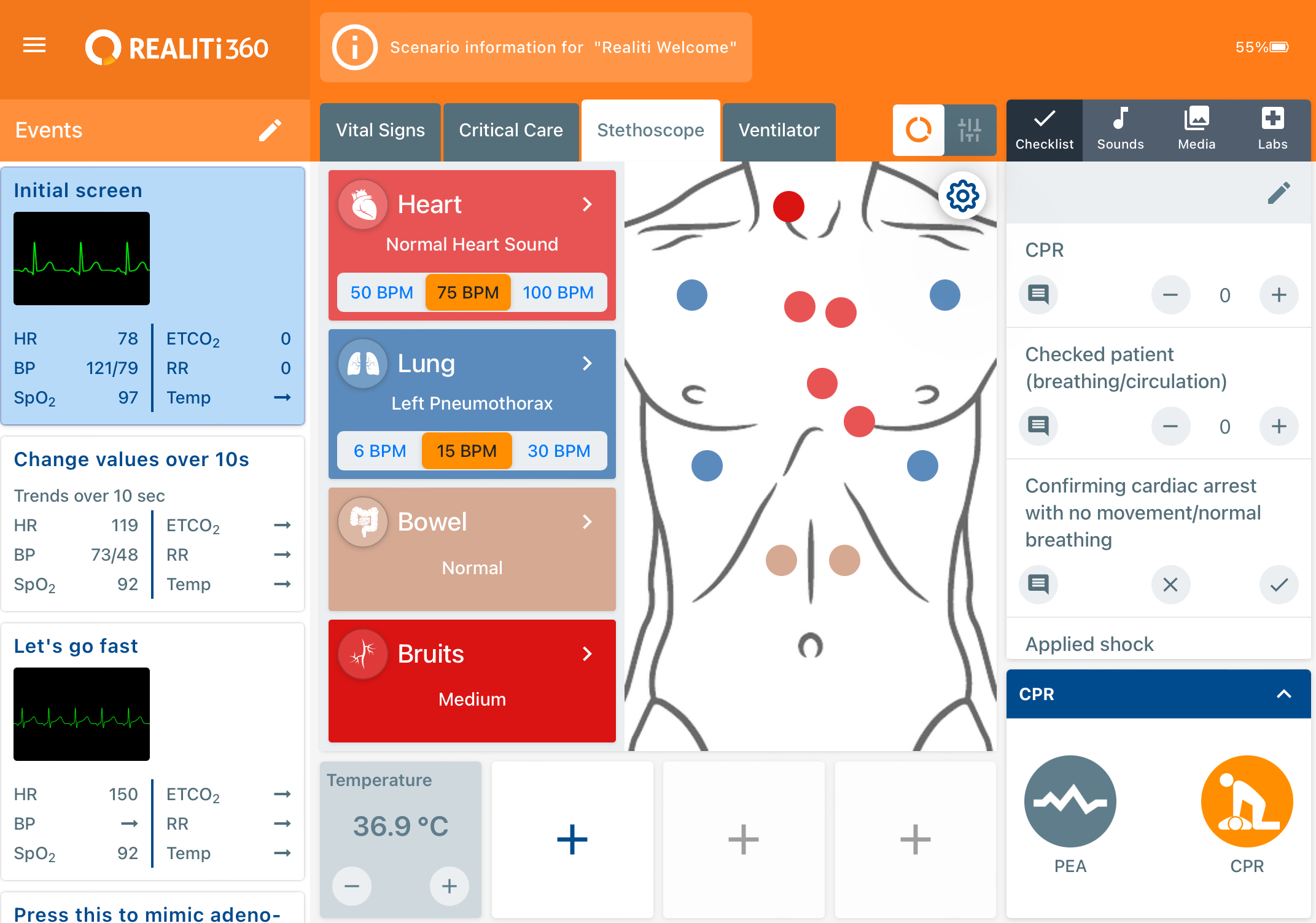 SimScope Control Screen